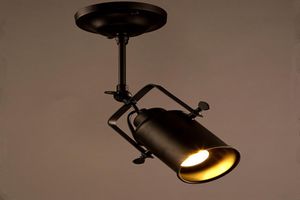 LED -spotlights American Vintage Loft Pendant Light Iron LED -lampa E27 Spotlight Mercantile Lighting för Barcafe7520291