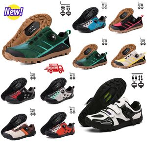 Calçados Calçados Homens Speed ​​Road Bike Sapatilhas Flat Carbon Ciclismo Sapatos MTB dCleats Mulheres Mountain Bike Shoes SPD Pedais Racing Biking Footwar GAI