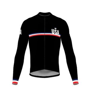 United States Pro Team Men Long Sleeve Cycling Jersey Autumn Winter Clothes Bike Outdoor Mountain Quick Dry Bicycle Clothing1455129