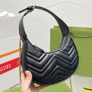 Dhgate Underarm الكتف سلسلة أكياس Crossbody أكياس مصممة فاخرة مصممة نصف القمر على شكل حقيبة المتشرد