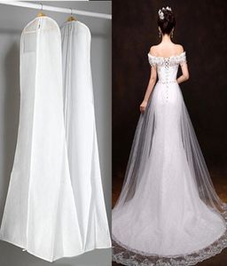 180cm Wedding Dress Dust Cover Extra Large Clothing Garment Bags Long Train Evening Prom Dresses Thick Nonwoven Dustproof Protect8947574