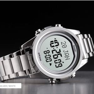 Männer Uhren Für Muslimische Islamische Sport Digitale Armbanduhr Wasserdicht Chronograph Leucht Display Elektronische Uhr Männlich SKMEI320G