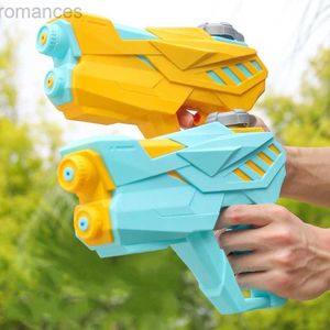 Toys Gun Childrens Water Gun Bared Summer Beach Toys Double Hole Pressed Outdoor Swimming Pool Games Guns 240306