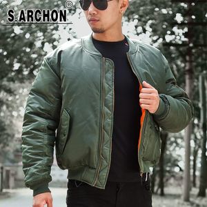 MA1 Uomo Inverno Caldo Militare Airborne Volo Tattico Bomber Giacca Army Air Force Fly Pilota Giacca Moto Imbottitura Cappotto 240228