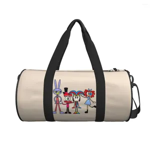 ダッフルバッグ男性女性旅行バッグ素晴ら​​しいジム大容量デジタルキャスト漫画ポータブルデザインハンドバッグかわいいトレーニングスポーツ