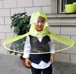 Children Comic Flying Saucer Umbrella Handle Kids Raincoat For Hat Trembling Cloak Ponchos And Capes rain coat4758424