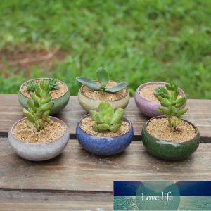 Classic 12pcs Mini Ceramics Pots Practical Round Garden-Pot Breathable Planters For Home Desktop Succulents Plants Flowerpot Gjavascript:arden Supplies