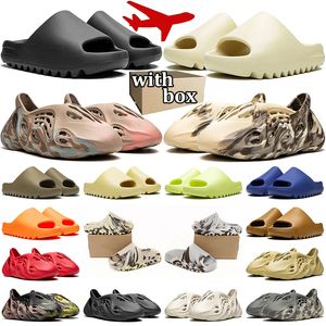 With Box Onyx slide men women designer slipper Pantoufle Desert Sand Ink Yellow Resin Black White sandal Clay Moon Gray mens slippers slides