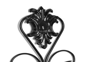 Cały vintage żelazny ręcznik toaletowy ROCKER ROUNT BATLES WALL HALL RACK BLACK H0697227634058081