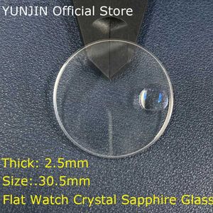 Uhrenarmbänder 30,5 mm flaches Kristall-Saphirglas dick Zubehör Saphirglas ersetzen Reparatur 2,5 mm dick L240307