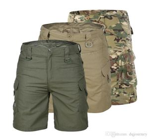 Män turism vandringshorts snabb torr stor multi ficka lös utomhus klättring träning taktisk kamouflage last korta byxor7951608