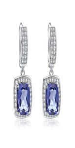 GEM039S BALLET Iolite naturale blu quarzo mistico orecchini pendenti con pietre preziose argento sterling 925 gioielli geometrici per le donne 2106168023148