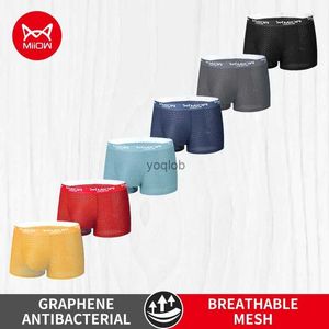 Underbyxor Miiow 6pcs mode sexiga män underbyxor boxare shorts höft höjer nylon innerkläder man underkläder boxare mens trosor mens mw808