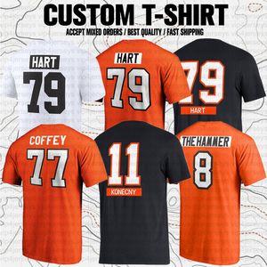 Cam Atkinson Travis Konecny ​​Owen Tippett Eric Lindros Sean Couturier Paul Coffey ABD Hokey Kulübü Hayranları Markalı Kısa Kollu T-Shirt Tees