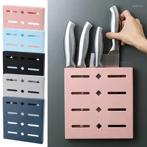 Kitchen Storage Space Saving Cutter Block Wall Mount Universal Chef Ceramic Santoku Knife Stand Cookware Drying Holder Accessories