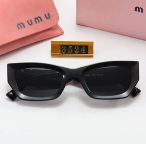 Designer Mui Mui designer lyxigt UV-skydd utomhus och flerfärgade valfria solglasögon för män och kvinnor absoluta och kontinuerliga färgglada genomgår otydliga