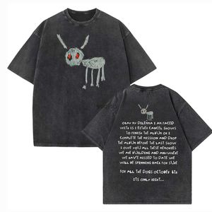 Camisetas masculinas para todos os cães novo álbum drake t camisa vintage lavado anime de grandes dimensões magia e músculos t camisas 100% algodão