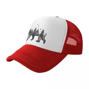 Berets Forest Bear Baseball Cap Summer Breathable Mesh Hat Sport Sun Protection Shield Mens Caps