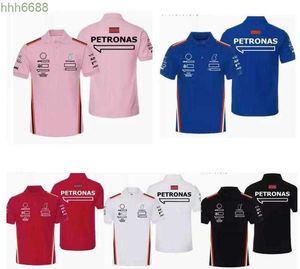 Hrvn Polos Masculino F1 Racing Polo Camisa Verão Nova Camiseta de Manga Curta Mesmo Personalizável