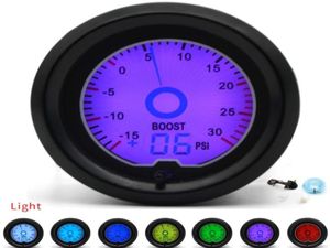 Calibro Turbo Boost PSI da 2 pollici 52mm Calibro da corsa a 7 colori Display digitale LCD Misuratore per auto Colori multipli7828029