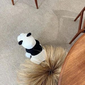 Köpek Giyim Rahat Pet Bodysuit Sevimli Panda Şekil Kostüm Kapşonlu Sonbahar Kış Peluş Küçük Giyim