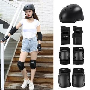 Roller Skating Protective Gear Knee Elbow Wrist Pads Protector Helmet for Kids Adult Land Surfboard Skateboard Rock Climbing 240304