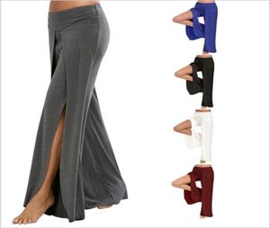 Calças de yoga femininas calças de perna larga casual solto bloomers dança sexy palazzo capris calças sólidas moda harem calças senhora longo slack5779748