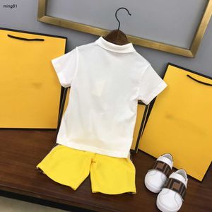 Gömlek Boys Polo Yüksek kaliteli ve retro şort seti Summer Pamuk Kids Spor Giyim Klasik Baskı