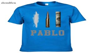 Fashionionionsummer nowa marka odzież t koszule men narcos pablo escobar tshirt bawełniany hip hop o dekolt tee tops1898582