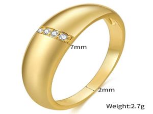 Golden LOVER039s Sea Wave Alliance Casal Anéis de casamento para homens e mulheres Presente de aniversário de namorados Anel de dedo de casamento Jewel4933698