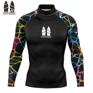 Stroje kąpielowe surfing męskie koszule z długim rękawem Rashguard UV Surfing Surfing Surfing Surfing Strask Szyborskie Squitrowe koszule kostiumy kąpielowe