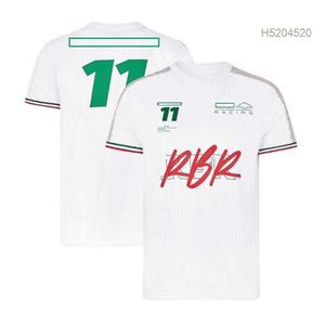 Polos masculinos F1 Team T-shirt Fórmula 1 Racing Suit Mens Fan Roupas Verão de manga curta T-shirt de secagem rápida pode ser personalizável Qtll