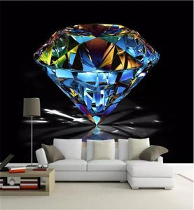 Custom wallpaper 3d po mural atmosphere colorful diamonds closeup beautiful living room restaurant TV background wall paper31857964481