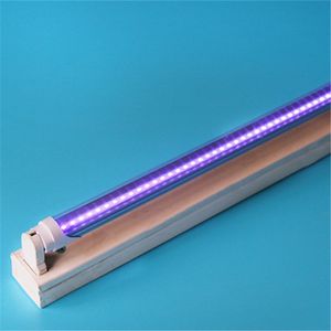 T8 Tüpler G13 LED UV 395-400NM 150cm 5ft 24W AC100-240V Işıklar 144LES FCC PF0.9 Blubs Lambalar Ultraviyole Dezenfeksiyon Geri Aydınlatma Ürünü Doğrudan Shenzhen Çin