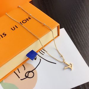 Luxury Designer Necklace Choke Ring Pendant Chain 18K Gold Plated Stainless Steel Letter Necklace Women's Wedding Jewelry