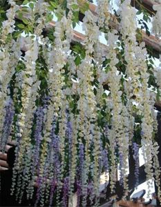 Glamouröse Hochzeitsideen, elegante künstliche Seidenblumen, Wisteria-Ranken-Hochzeitsdekorationen, 12 Stück, viel mehr Menge, mehr Beautifu1280735