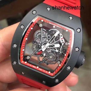 Tidlösa klockor Fancy Watch RM Watch RM055 Series Ceramic Manual 49.9*42.7mm RM055 Black Ceramic Red Frame Limited To 30 Pieces