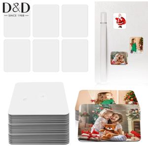 30 pçs/set sublimação ímã em branco personalizado geladeira ímãs para sublimação espaços em branco cozinha escritório decoração 240228