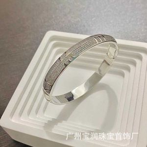 Hot Picking TFF High Version V Gold Roman Digital Bracelet with Full Diamond Hot Picking Light Luxury and Advanced Sense