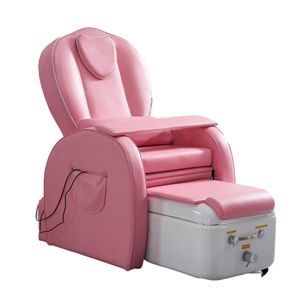 Lyxiga nagelsalongmöbler rosa färgerpa pedicure stolar för fot spa massage pedikyr soffa stol