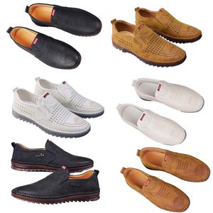 Sapatos casuais para homens primavera nova tendência versátil sapatos online para homens anti deslizamento sola macia sapatos de couro respirável bom