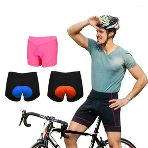 Mutande Uomo Donna Biancheria intima da bici imbottita 3D ad asciugatura rapida Biancheria intima antiurto in spugna di silicone spessa Cuscino da ciclismo in rete traspirante