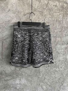 Männer Shorts AM Hohe Qualität Kaschmir Lose Harajuku Für Männer 2024 Streetwear Fashion Cashew Blume Design Casual