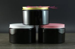 30pcslot 7oz recipientes de armazenamento de plástico preto para maquiagem 200g frascos de loção cosméticos inteiros recipientes de plástico para óleos de massagem 2511741