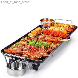 BBQ Grills 1300W pole less electric barbecue grill smokeless barbecue machine 5-level adjustable household electric barbecue oven cooking tools Q240305