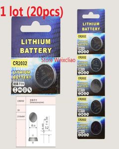 20pcs 1 lot CR2032 3V lithium li ion button cell battery CR 2032 3 Volt liion coin batteries Card 5966192