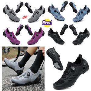 Deszigner Cycling Shoes Men Sports Dirt Road Bike Sadhoes Flat Speed ​​Cycling Sneakers Flats Mountain Bicycle Footwear Spd Cleats Shoes 36-47 GAI