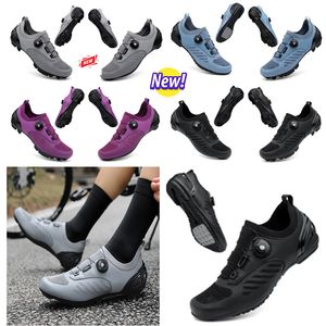 Deszigner Sapatos de Ciclismo Homens Esportes Dirt Road Bike Sadhoes Plana Velocidade Ciclismo Tênis Flats Calçados de Bicicleta de Montanha SPD Chuteiras Sapatos 36-47 GAI