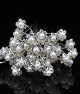 Gelin Saç Aksesuarları Tiaras Saç Pimleri 5pcs Lady039s Rhinestone Gelin Düğün Çiçek İncileri Kristal Kafa Bandı Klip Pins8431649