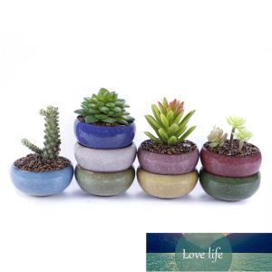 Jakość 12PCS Mini Ceramika Puci praktyczny okrągły oddychający plany ogrodowe dla domowych sukulenty rośliny Flowerpot Gjavascript: Arden dostarczenia